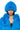 Front View No Budget Foldover Faux Fur Beanie In Blue