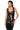 Front View No Disrespect Faux Leather Sleeveless Crop Tank