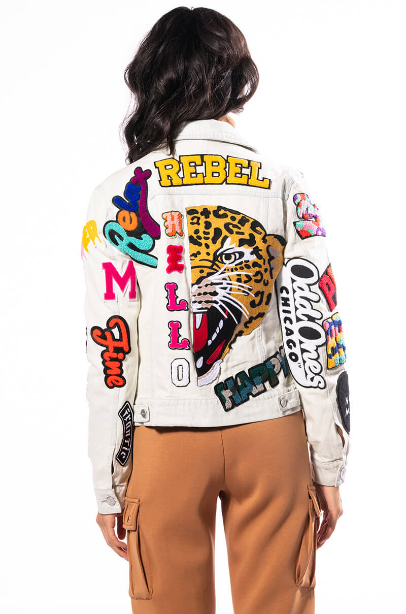 Extra View No No Multi Patchwork Denim Jacket