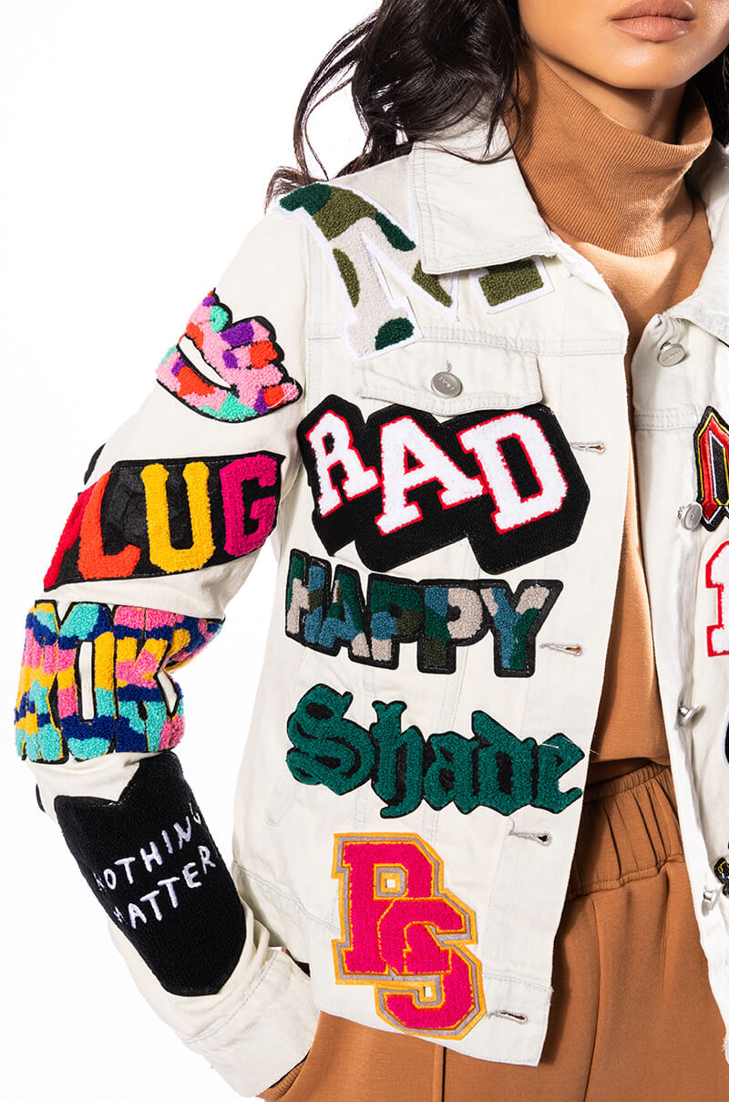 Extra View No No Multi Patchwork Denim Jacket