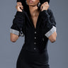 Front View No One Like You Sweatshirt Dress With Attached Corset