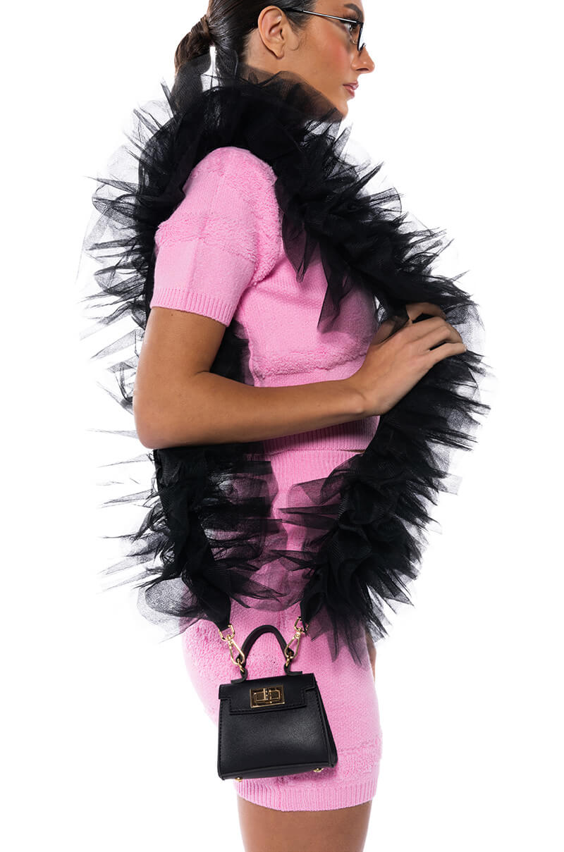 NO PICTURES PLEASE TULLE PURSE STRAP view 0