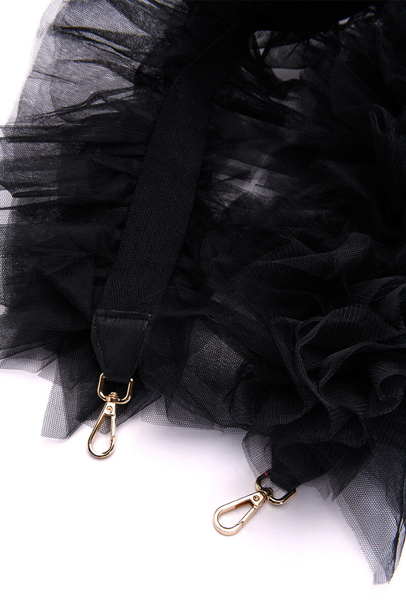Back View No Pictures Please Tulle Purse Strap