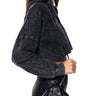Front View No Stylist Mini Purse In Black