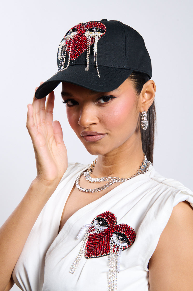 NO TEARS EMBELLISHED HAT view 0