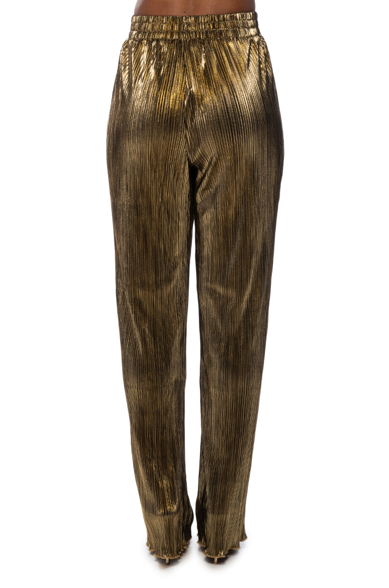 Full View Noel Pleated Metallic Palazzo Pant 10