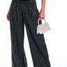 Front View Nollan Rhinestone Stripe Wide Leg Trouser