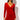 Front View Northern Lights Velour Mini Dress in Red