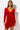 Front View Northern Lights Velour Mini Dress in Red