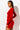 Side View Northern Lights Velour Mini Dress in Red