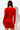 Back View Northern Lights Velour Mini Dress in Red