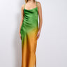 Front View Not Going Anywhere Satin Midi Dress