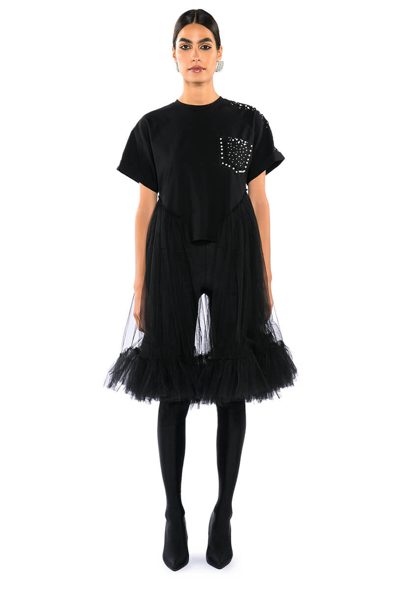 Back View Not In The Mood Oversized High Low Short Sleeve Tshirt view 6