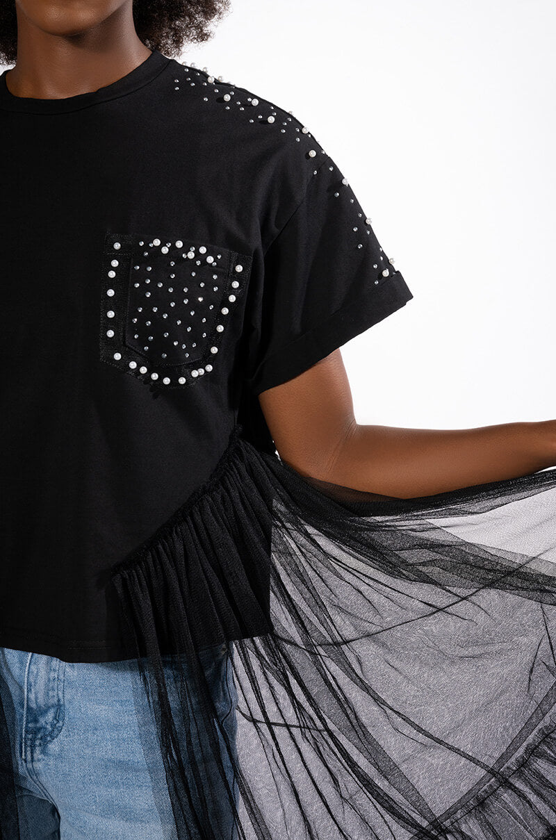 Extra View Not In The Mood Oversized High Low Short Sleeve Tshirt view 13