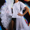 Front View Not In The Mood Oversized High Low Short Sleeve Tshirt