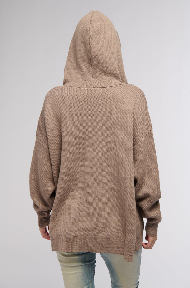 Extra View Not So Basic Full Zip Hooded Sweater