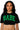Front View Not Your Babe Cropped Short Sleeve Crew Neck Tshirt