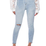 Front View Not Your Baby High Rise Distressed Skinny Jeans