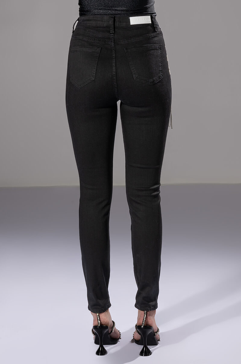 Full View Nothin Better Rhinestone Pocket Skinny Jeans