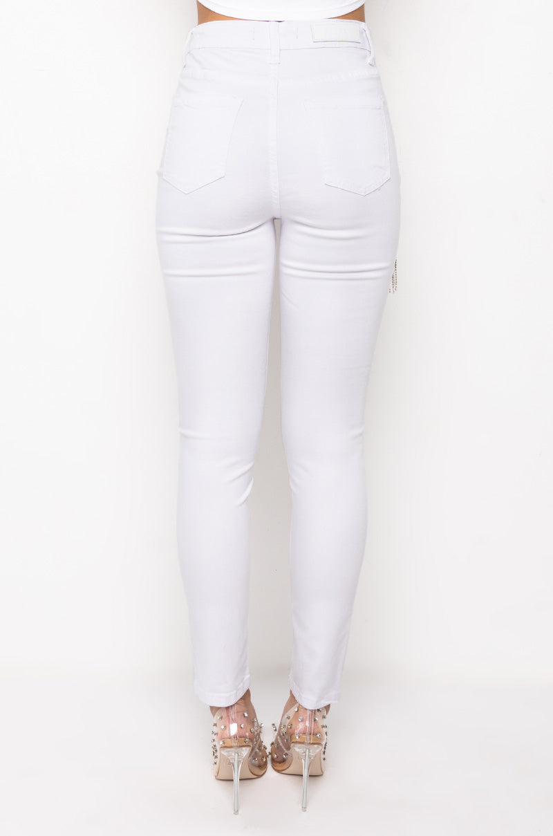 Detail View Nothin Better Rhinestone Pocket Skinny Jeans