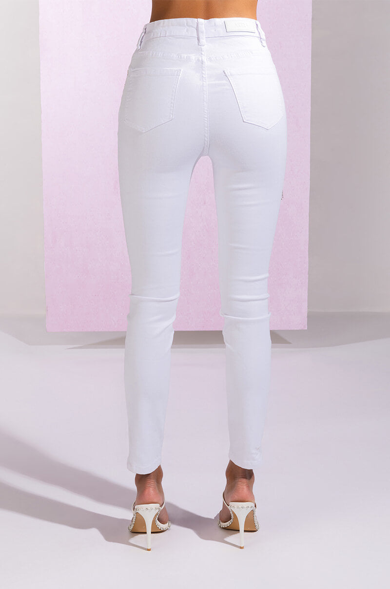 Full View Nothin Better Rhinestone Pocket Skinny Jeans