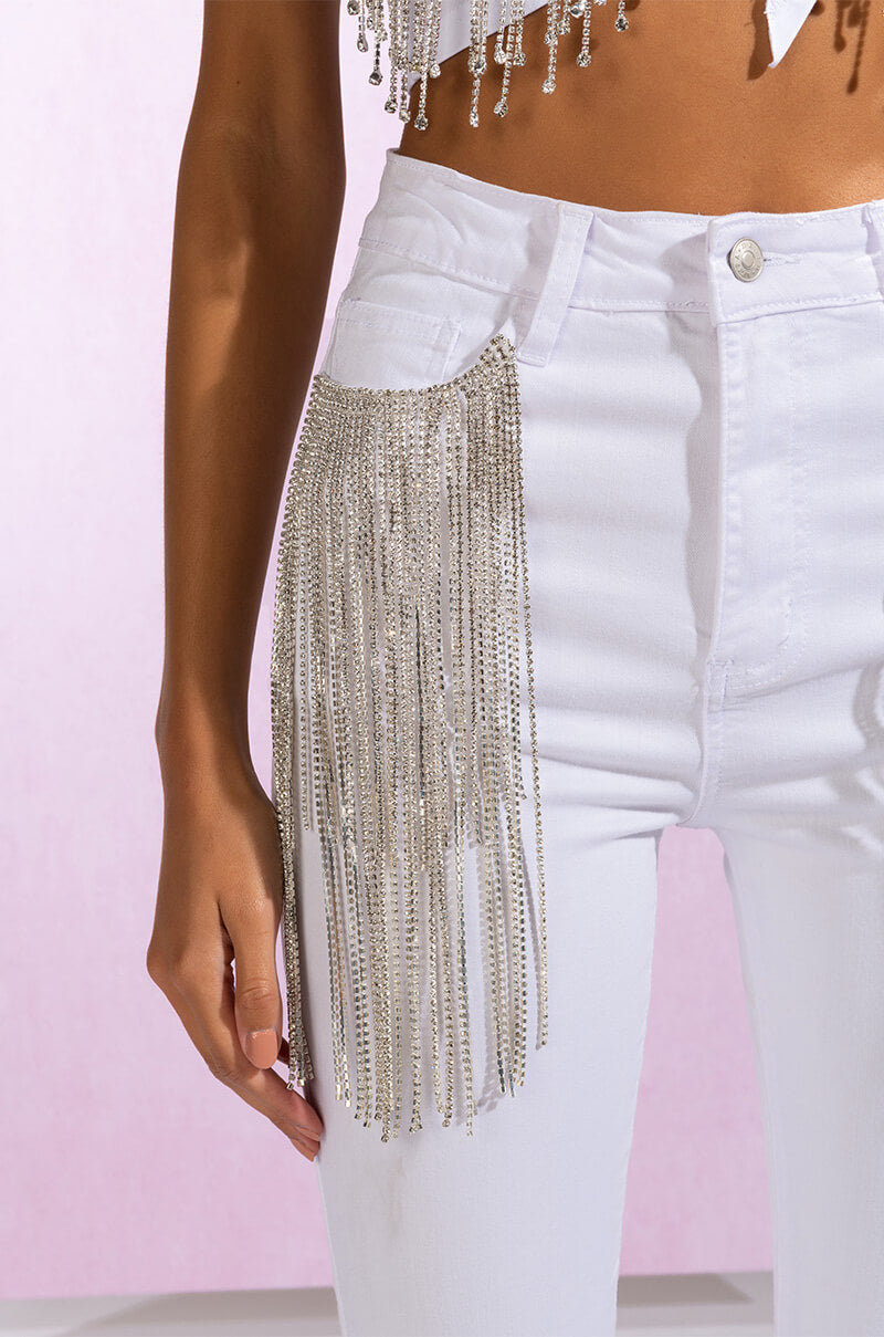Extra View Nothin Better Rhinestone Pocket Skinny Jeans