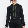 Front View Nothing To Lose Lace Up Sweatshirt in Black