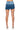 Extra View Notice Me Denim Mini Skirt In Medium Blue Denim