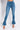 Front View Nouveau Again High Waisted Flare Jeans in Medium Blue Denim