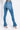 Side View Nouveau Again High Waisted Flare Jeans in Medium Blue Denim