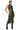 Front View Now You See Me Ruched Camo Midi Dress