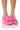 Front View Ocean Eyes Wedge Sandal In Pink