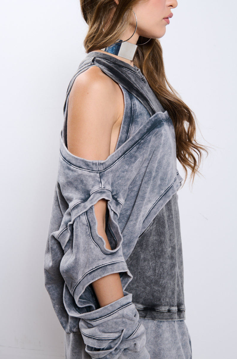 Extra View Off Duty Mineral Wash Sweatshirt Dress