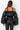 Full View Off Shoulder Puffer Pu Jacket