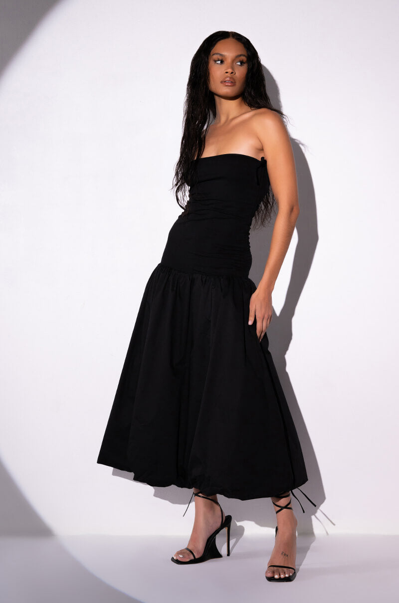 MAKE YOU MINI DROPPED WAIST MIDI DRESS AKIRA MAKE YOU MINI DROPPED WAIST MIDI DRESS AKIRA