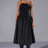 Front View Oh Absolutely Drop Waist Bubble Hem Midi Dress