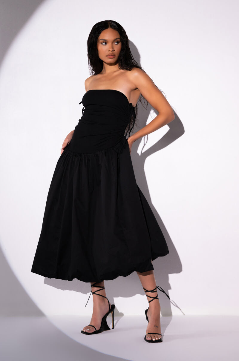 MAKE YOU MINI DROPPED WAIST MIDI DRESS AKIRA MAKE YOU MINI DROPPED WAIST MIDI DRESS AKIRA