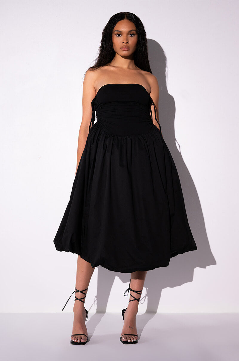 MAKE YOU MINI DROPPED WAIST MIDI DRESS AKIRA MAKE YOU MINI DROPPED WAIST MIDI DRESS AKIRA