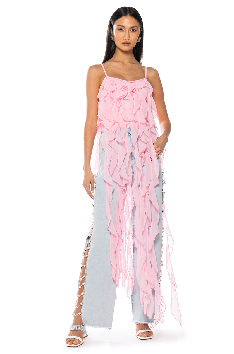 OH DARLING RUFFLE LONG TOP view 0
