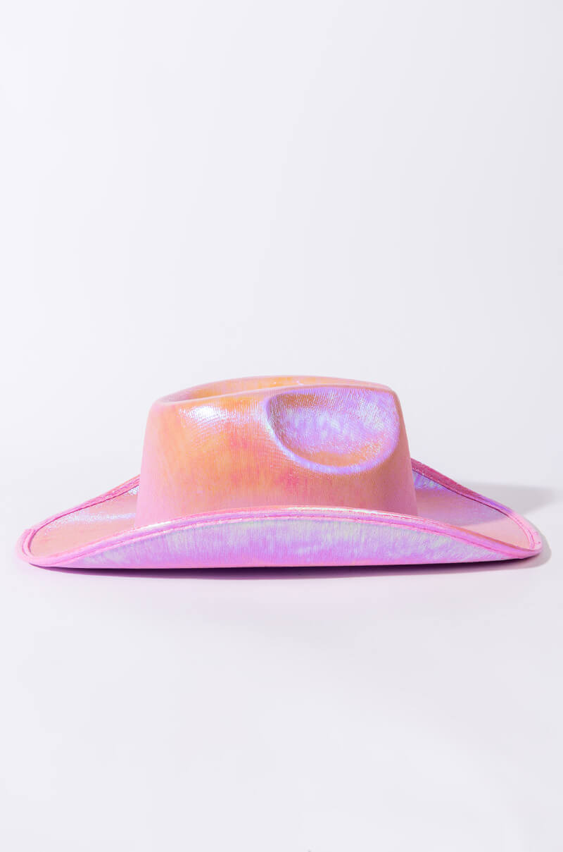 Detail View Old Town Road Pink Cowboy Hat