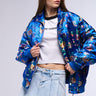 Front View Ollie Metallic Brocade Bomber Jacket