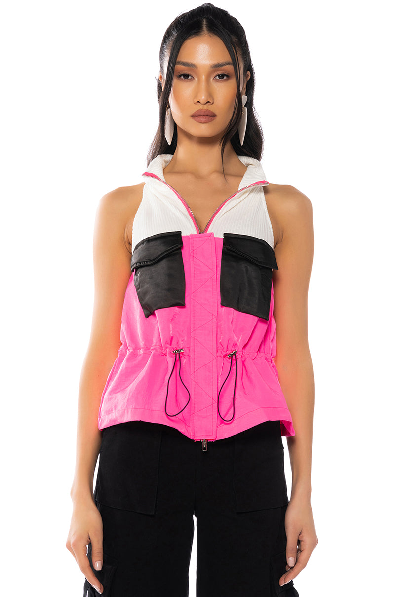 Front View Ollie Multicolor Sleeveless Blouse view 1