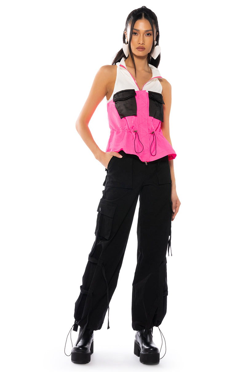 Detail View Ollie Multicolor Sleeveless Blouse view 4