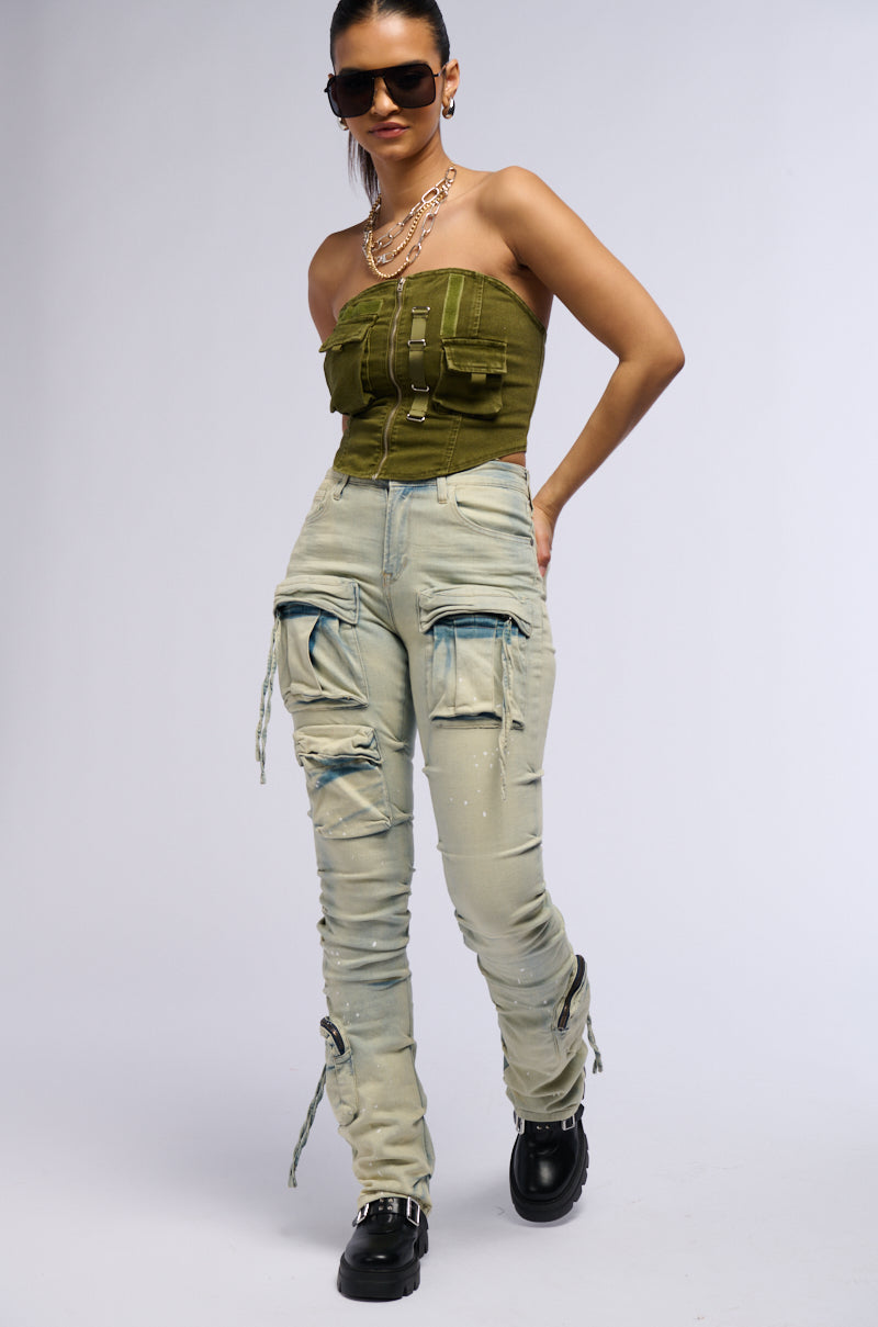 Extra View Ombre Blue High Rise Stacked Jeans