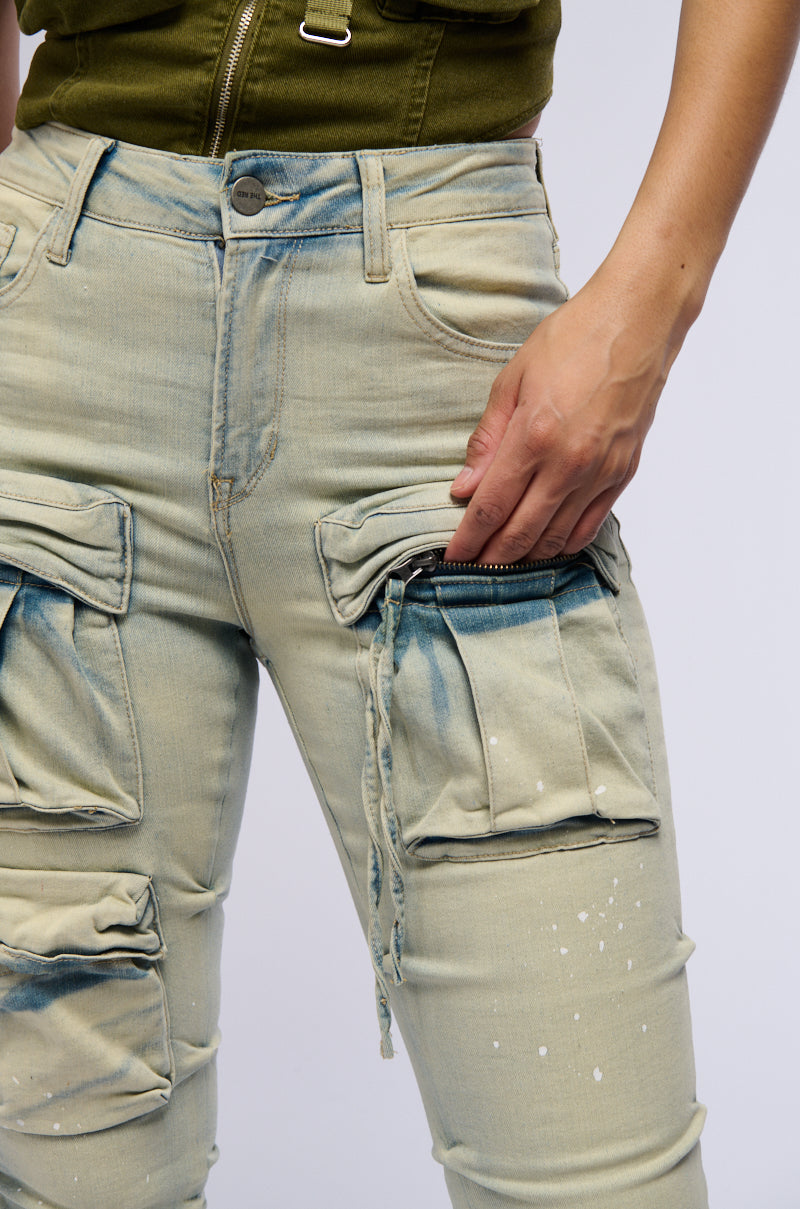 Extra View Ombre Blue High Rise Stacked Jeans