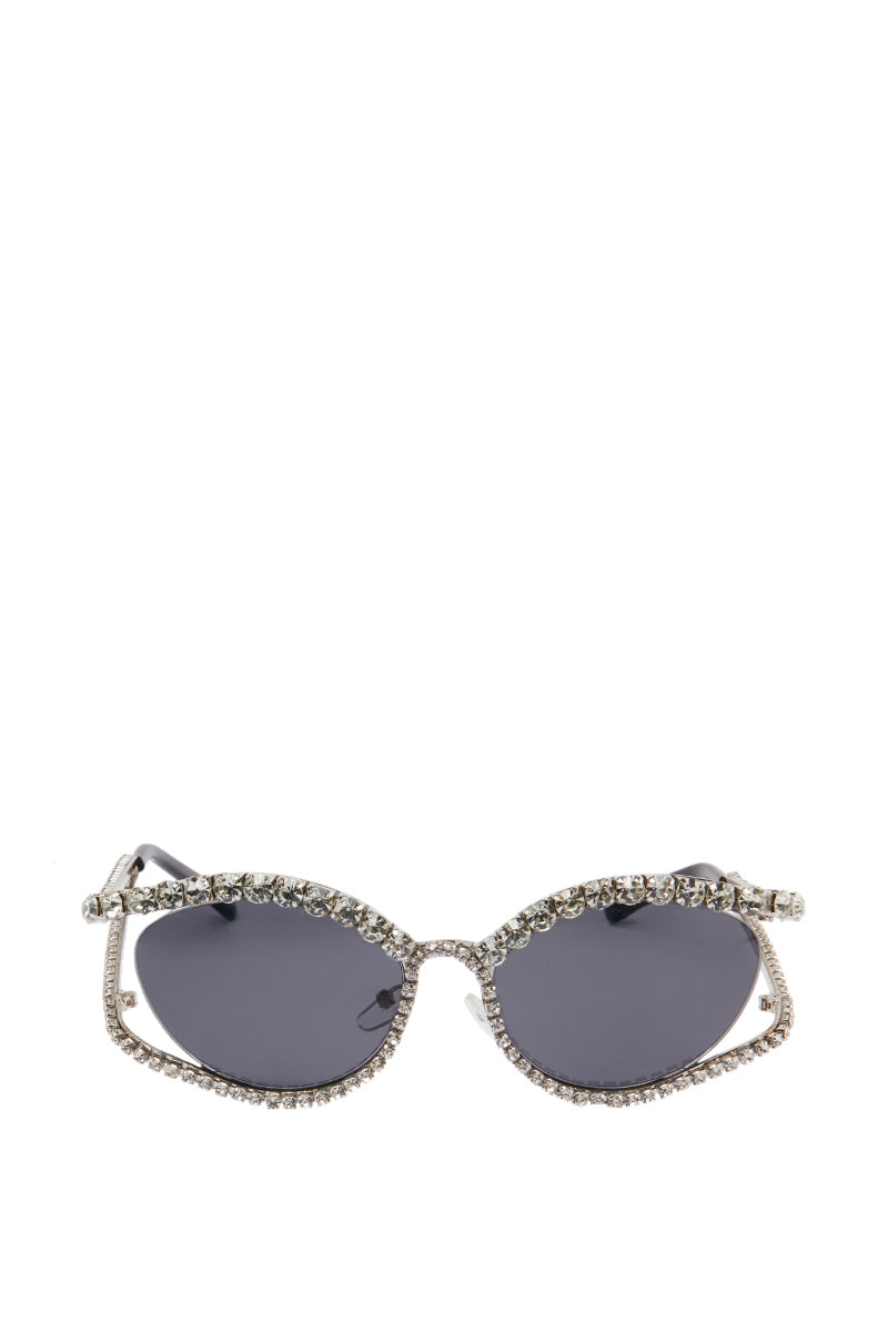 Side View On Chill Rhinestone Sunglasses