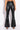 Front View On Duty Vegan Leather High Rise Flare Pants