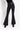 Front View On Duty Vegan Leather High Rise Flare Pants in Black