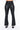 Back View On Duty Vegan Leather High Rise Flare Pants