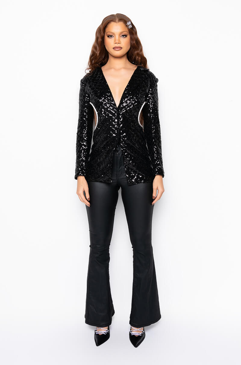Extra View On Duty Vegan Leather High Rise Flare Pants
